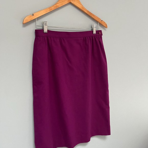 Pendleton Raspberry Midi Wool Skirt Size 8 - Picture 2 of 5